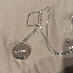 Vetements Silver grinder Necklace